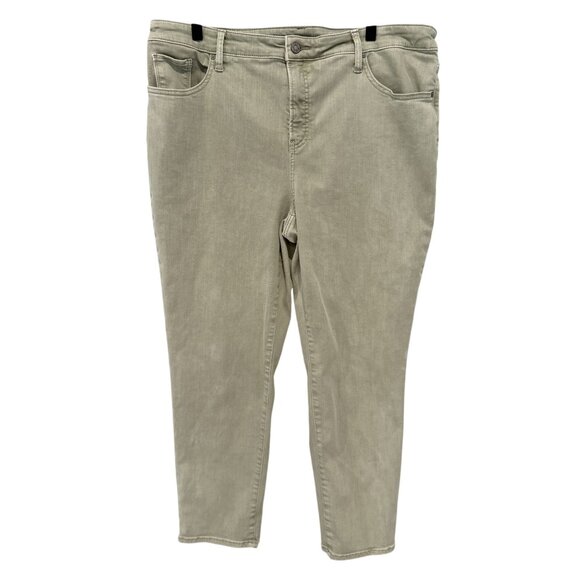 Chico’s So Slimming Girlfriend Ankle Jeans Size 3 16 Green Stretch Denim - Picture 1 of 14